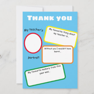 Teacher thank you card gift fill in blanks