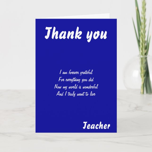 Teacher thank you cards (Front)