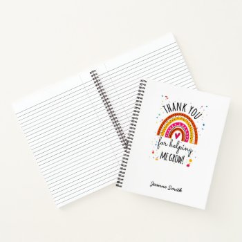 Teacher Thank You For All You Notebook by GenerationIns at Zazzle