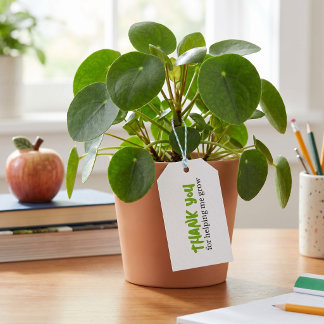 Teacher Thank You For Helping Me To Grow Signed Gift Tags