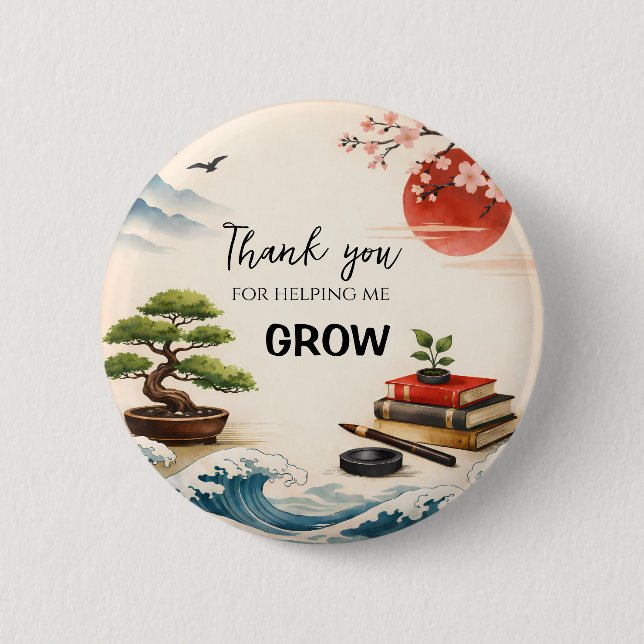 Teacher Thank You Gift | End of School Year Button (Front)