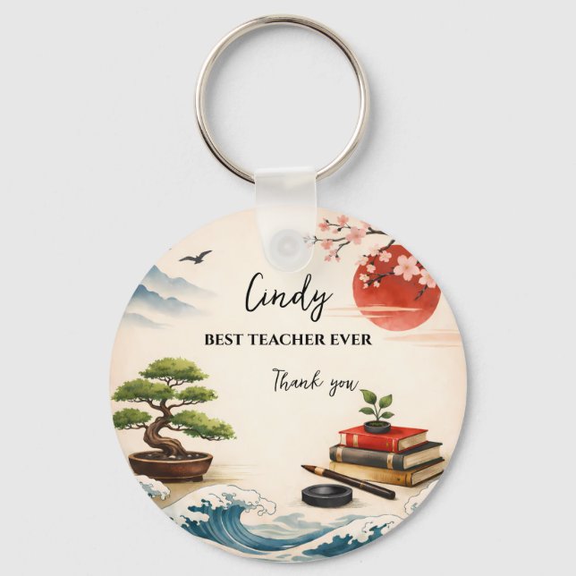 Teacher Thank You Gift | End of School Year Keychain (Front)
