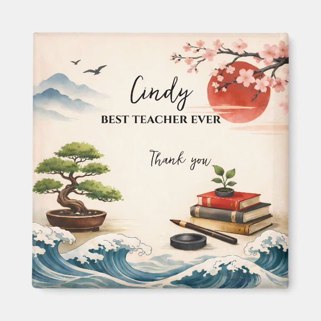 Teacher Thank You Gift | End of School Year Magnet (Front)