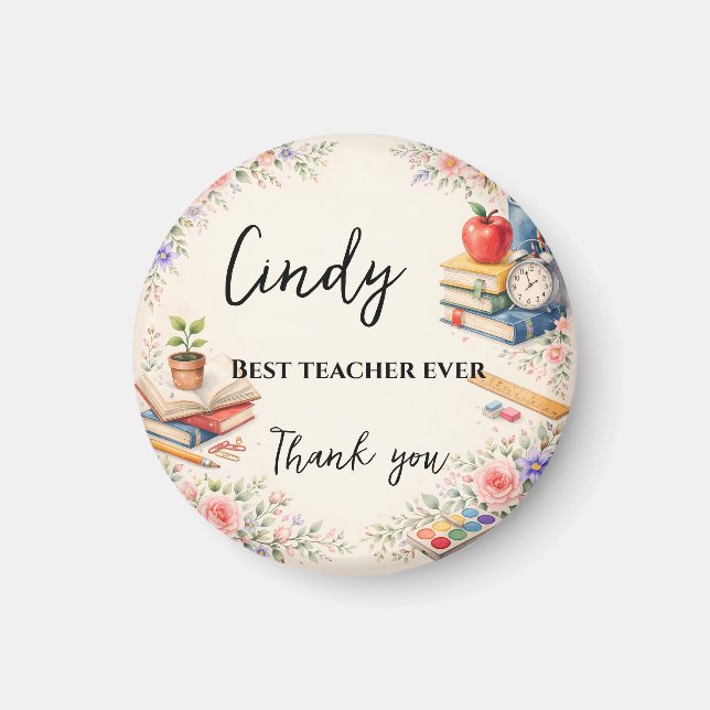 Teacher Thank You Gift | End of School Year Magnet (Front)