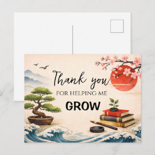 Teacher Thank You Gift End of School Year Postcard