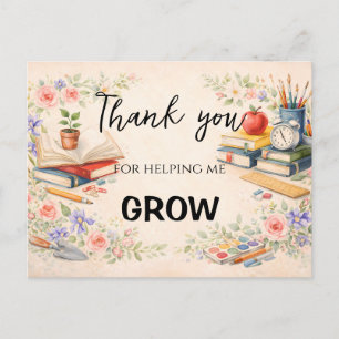 Teacher Thank You Gifts End of School Year Postcard