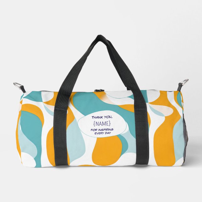 Teacher Thank You –  Personalized Budget Duffle Bag (Front)