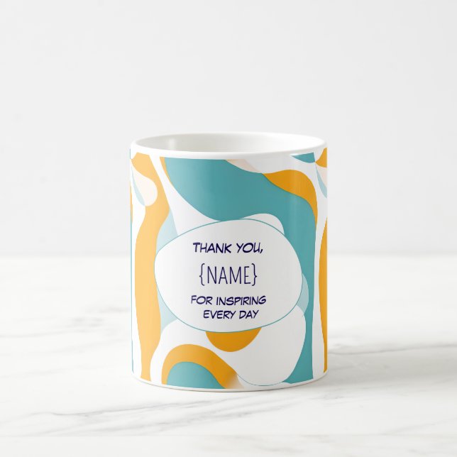 Teacher Thank You –  Personalized Coffee Mug (Center)