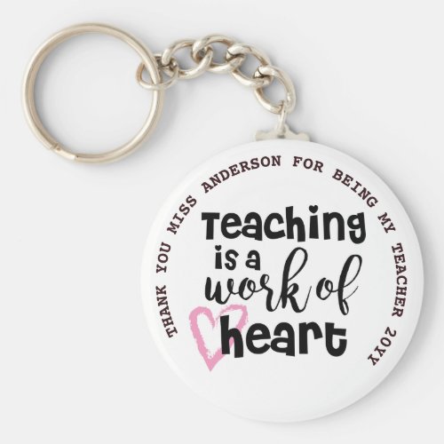TEACHER THANK YOU Personalized Gifts Under 4 Keychain