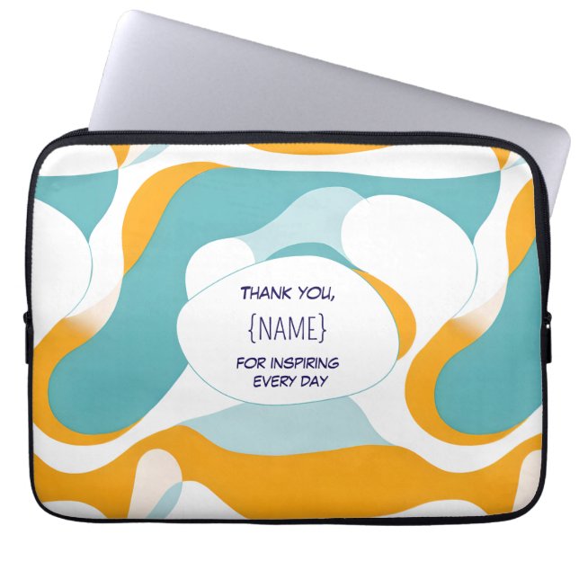 Teacher Thank You –  Personalized Laptop Sleeve (Front)
