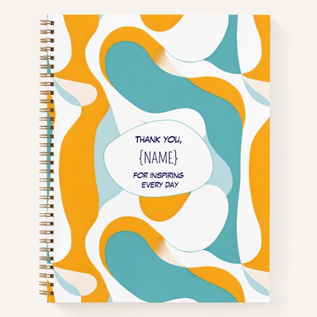 Teacher Thank You –  Personalized Notebook (Front)