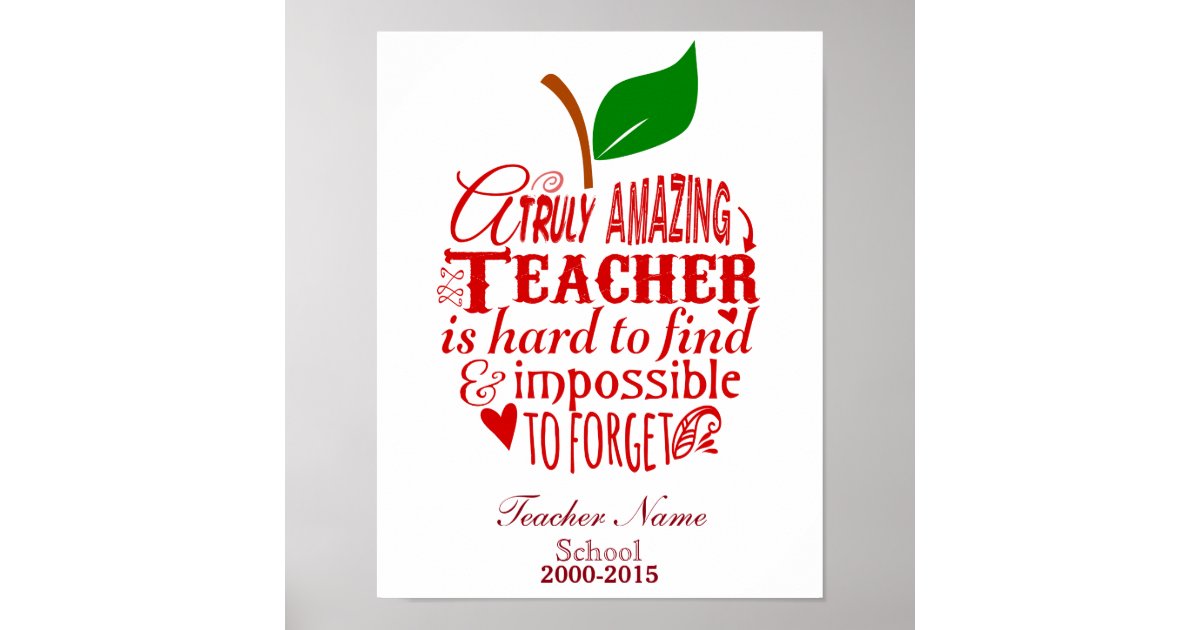 Thank You Poster For Teacher