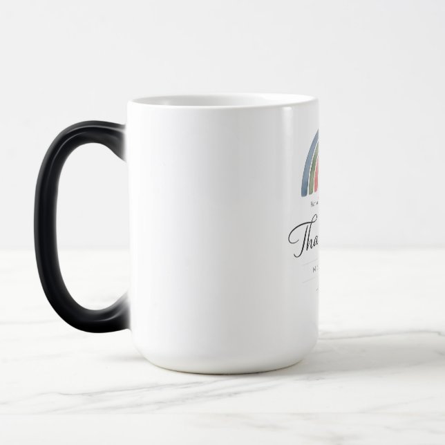Teacher Thank You Rainbow Not All Heroes mug (Left)