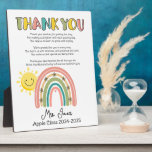 teacher thank you rainbow poem end of year plaque<br><div class="desc">This AWESOME poem created especially for the Art apples with assistance combined with our own hand drawn artwork makes a perfect thank you card for teacher and staff appreciation week to give to any teacher in your life and make them feel extra special. Simply type your personalized message in the...</div>