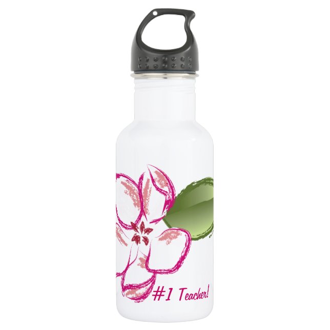 Teacher Thank You Stainless Steel Water Bottle (Front)