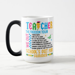 TEACHER The Freedom Tour Funny End of Year Teacher Color Morph Mug