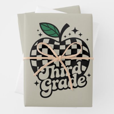 Teacher Third Grade 3rd Back to School Wrapping Paper Sheets