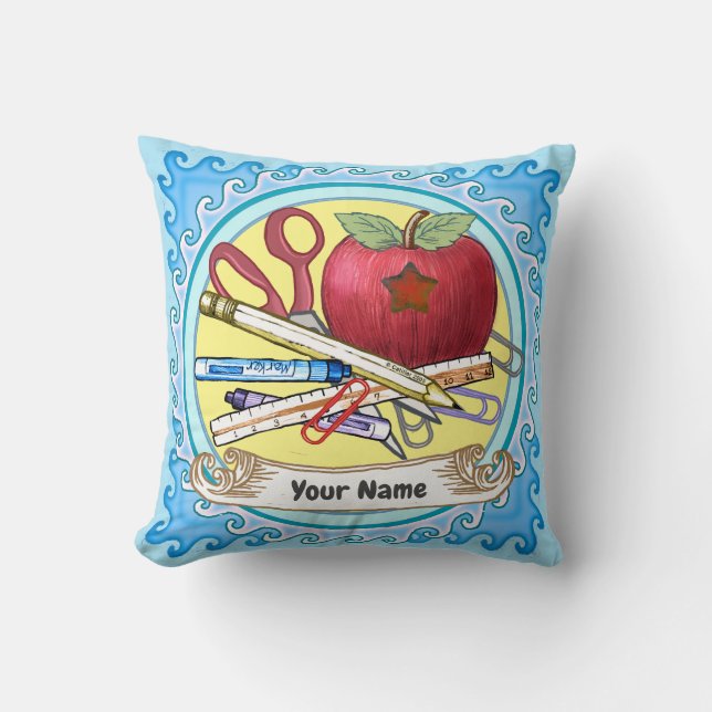 Teacher Tools Throw Pillow (Front)