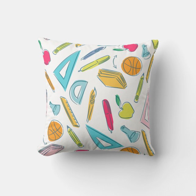 Teacher Tools Throw Pillow (Front)