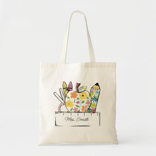 Teacher Tote Bag Back to School (Front)