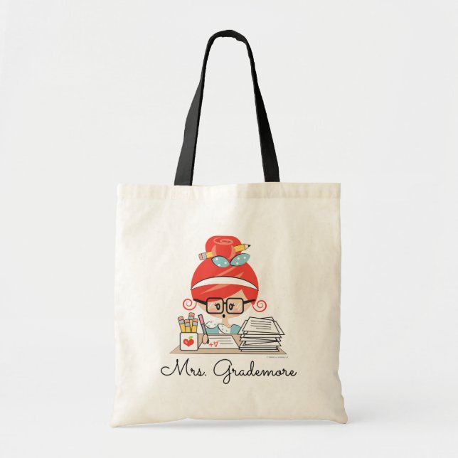 Teacher Tote Bag Redhead (Front)