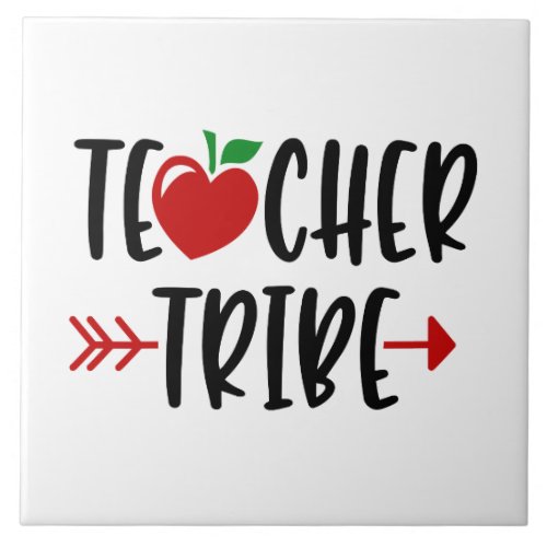 TEACHER TRIBE Apple And Arrow Tile