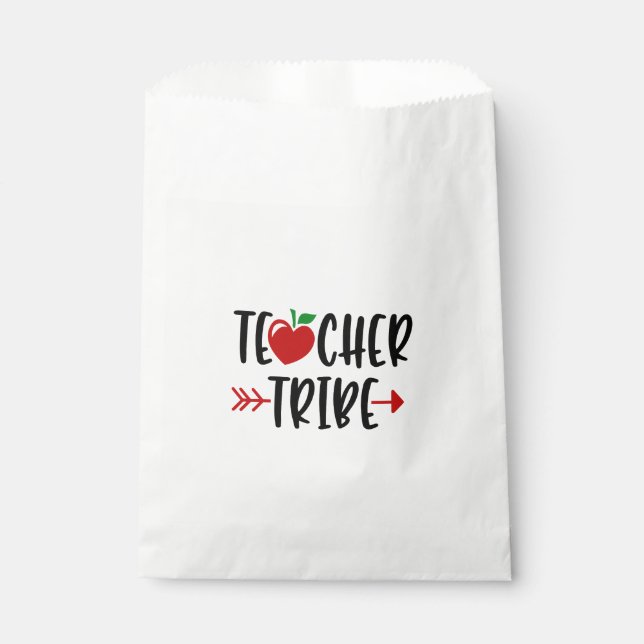 Teacher Tribe Arrow And Heart Favor Bag (Front)