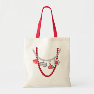 Teacher Trompe L'Oeil Charm Necklace & Beads Tote Bag