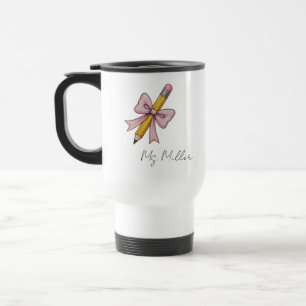 Teacher Tumbler, Custom Teacher Tumbler with Handl Travel Mug