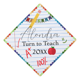 Teacher Turn to Teach Personalized  Graduation Cap Topper