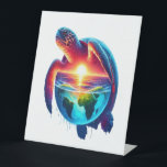 Teacher Turtle Strength Pedestal Sign<br><div class="desc">Teacher Turtle Strength</div>