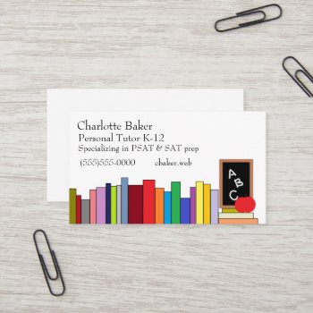 Teacher/tutor Business Card by iHave2Say at Zazzle