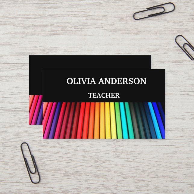 Teacher | Tutor  Business Cards (Front/Back In Situ)