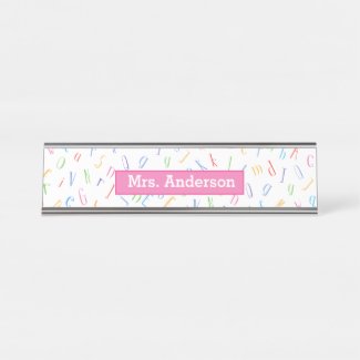 Teacher / Tutor - Cute Alphabet Pattern 