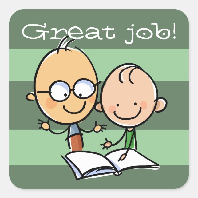 Teacher Tutor Great Job Encouragement sticker (Front)