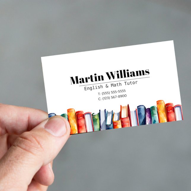 Teacher Tutor HomeSchool Education  Business Card (Creator Uploaded)