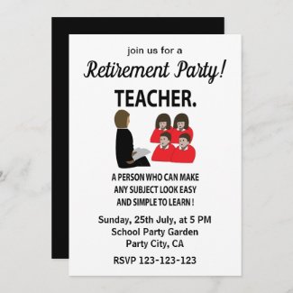 Teacher Tutor School Retirement Party Teacher