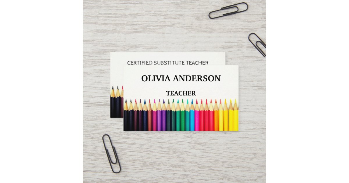 Teacher | Tutor White Business Cards | Zazzle