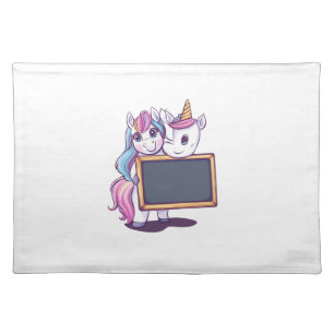Teacher Unicorn (1) Cloth Placemat