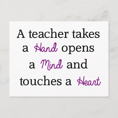 Teacher Unique Quote Gift Postcard