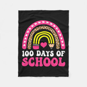 Teacher Valentine Back To School 100 Days Of Schoo Fleece Blanket