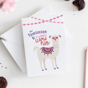 Teacher Valentine Card from Student   Cute Animals