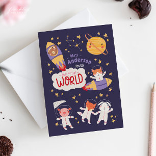 Teacher Valentine Card from Student   Cute Animals