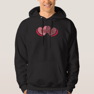 Teacher Valentine Hearts Leopard Funny Valentines  Hoodie