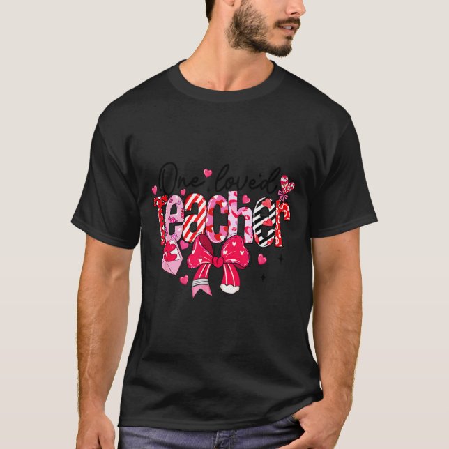 Teacher Valentine Loved Teacher Valentine's Day Co T-Shirt (Front)