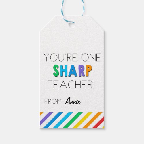 Teacher Valentine or Teacher Appreciation Gift Tag