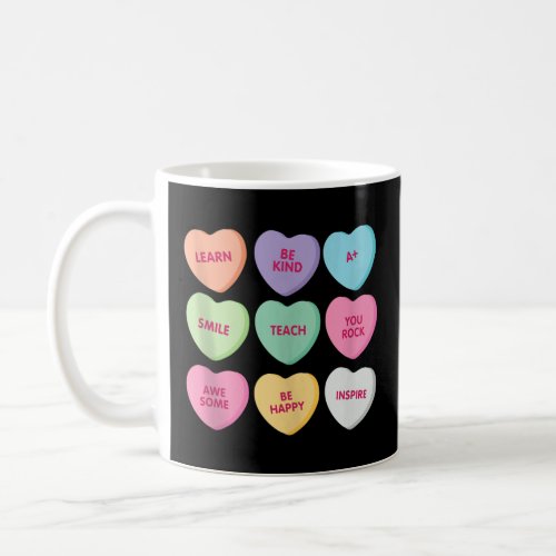 Teacher Valentine s Day Shirt Candy Heart School M Coffee Mug