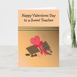 Teacher Valentines Day Design Holiday Card