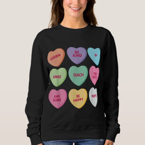 Teacher Valentines Day Shirt Candy Heart School M