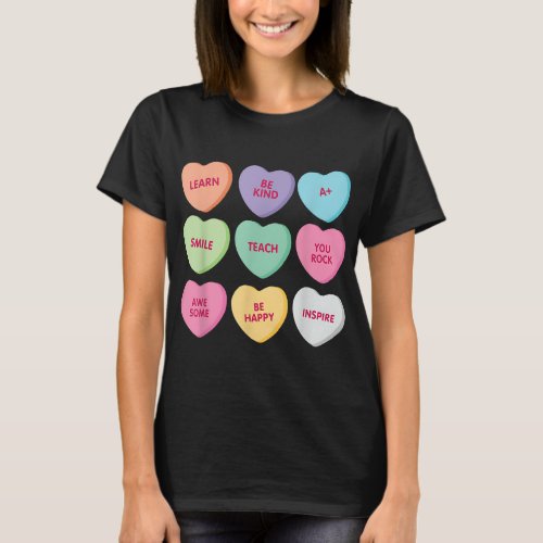 Teacher Valentines Day Shirt Candy Heart School M
